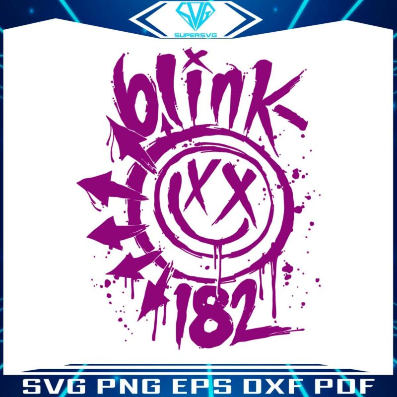 retro-blink-182-2024-tour-smiley-face-svg