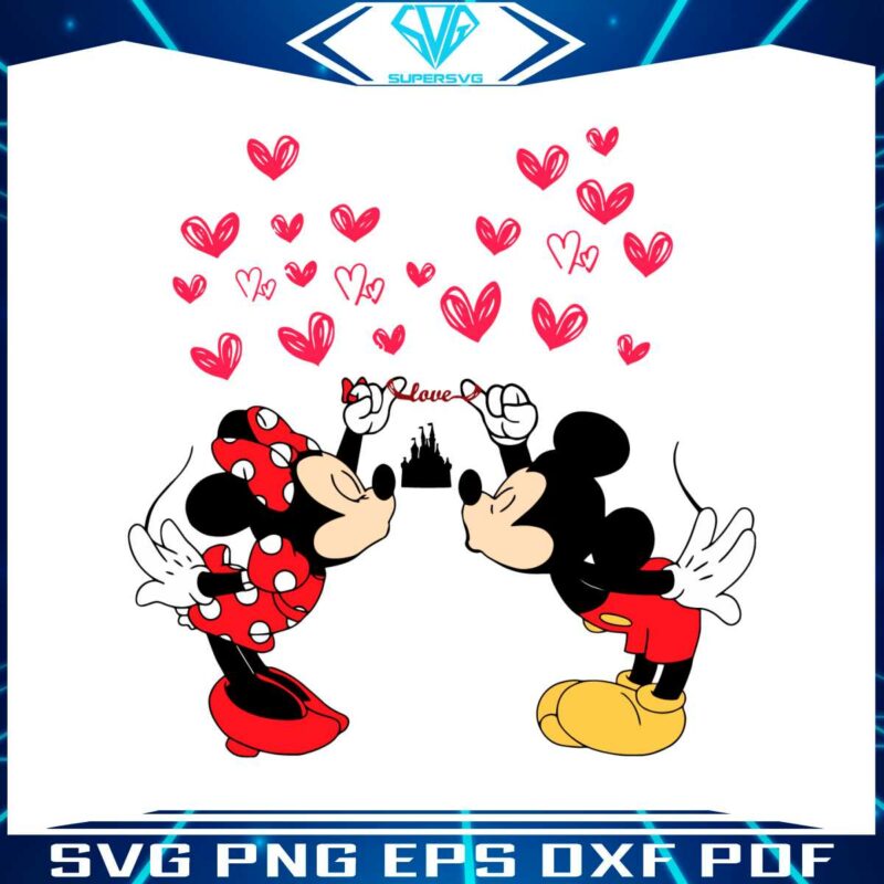 mickey-and-minnie-love-castle-svg