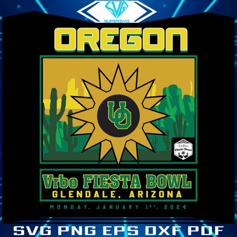 Oregon Vrbo Fiesta Bowl 2024 SVG