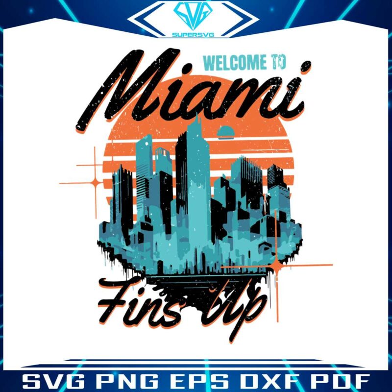 retro-welcome-to-miami-fins-up-svg
