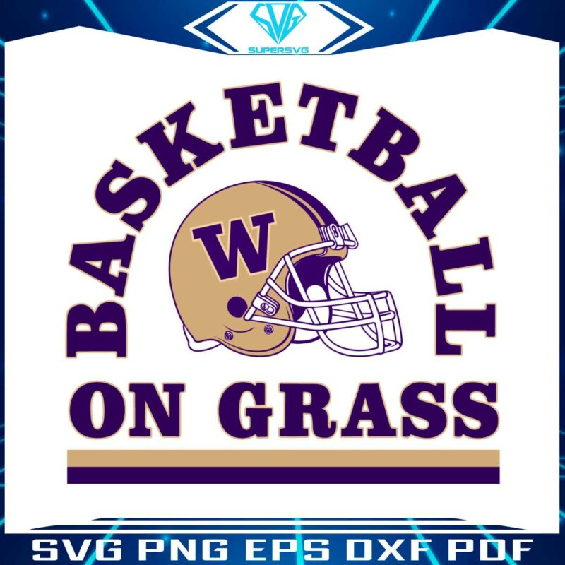 washington-football-baketball-on-grass-svg