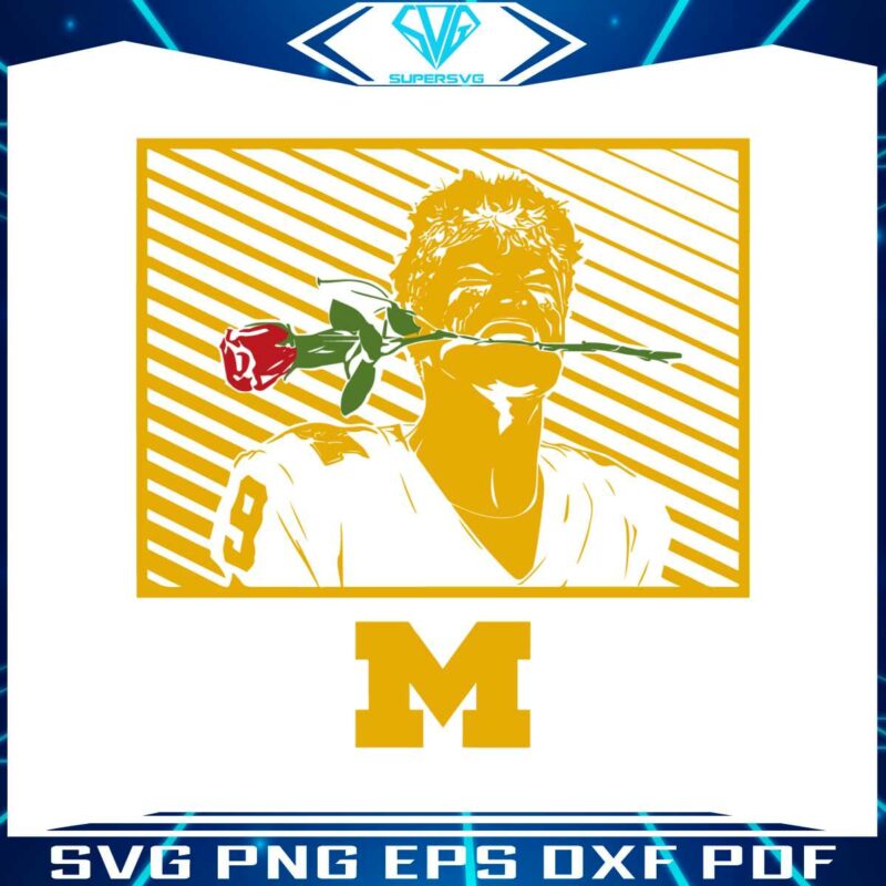 michigan-football-svg-jj-mccarthy-rose-svg