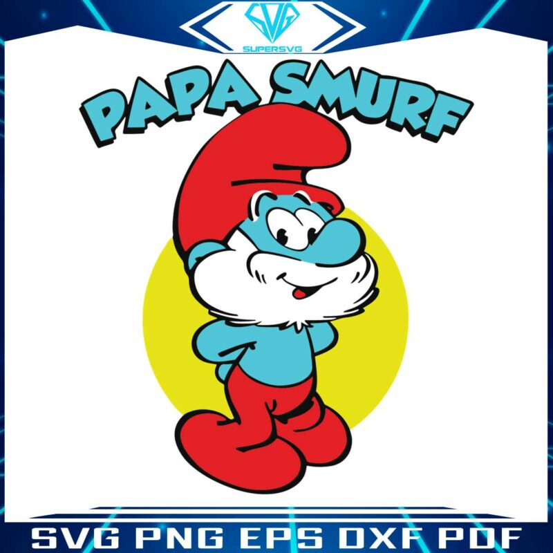 funny-papa-smurf-cartoon-character-svg