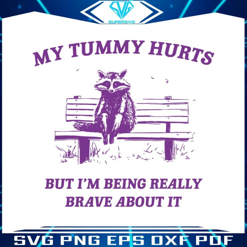 my-tummy-hurts-raccoon-meme-svg