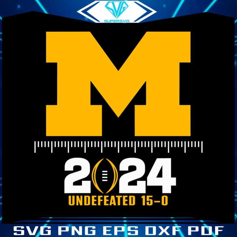 football-michigan-2024-undefeated-svg