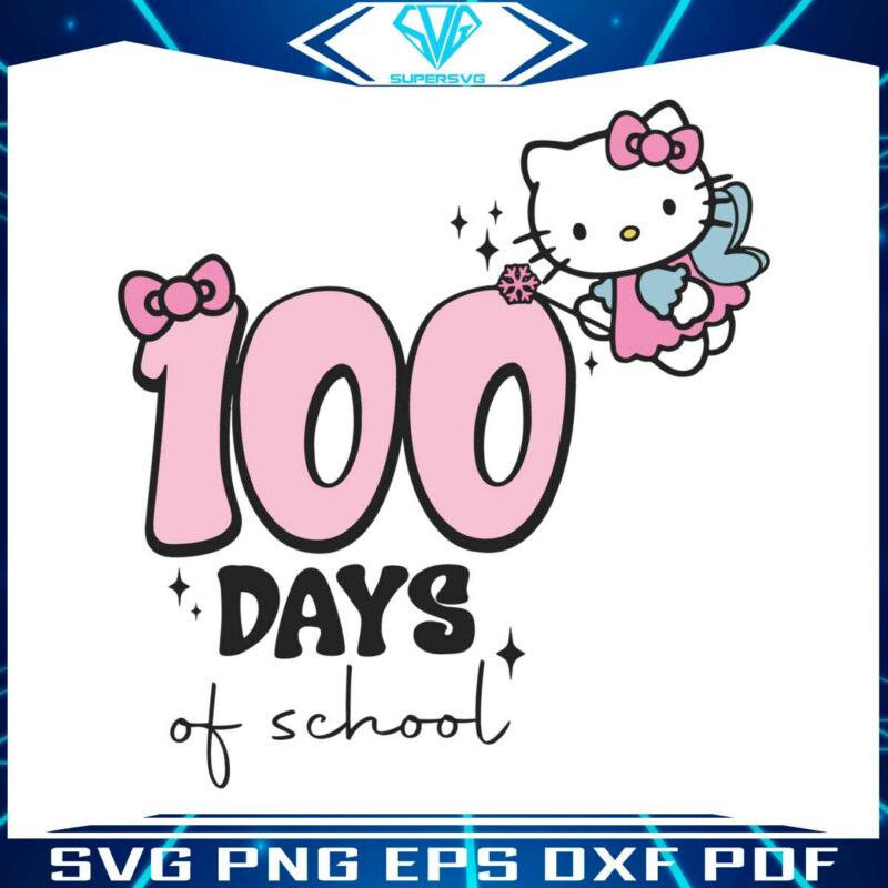100-days-of-school-kawaii-kitty-svg
