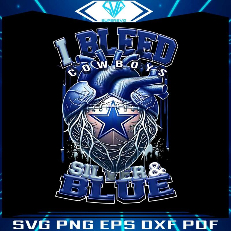 i-bleed-silver-and-blue-cowboys-heart-png