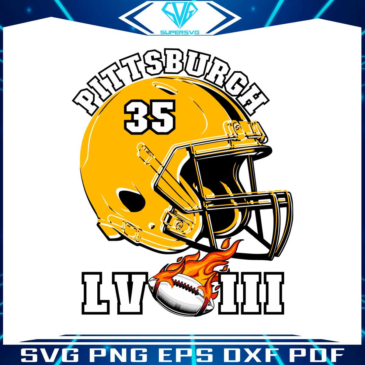 super-bowl-lviii-pittsburgh-football-helmet-svg