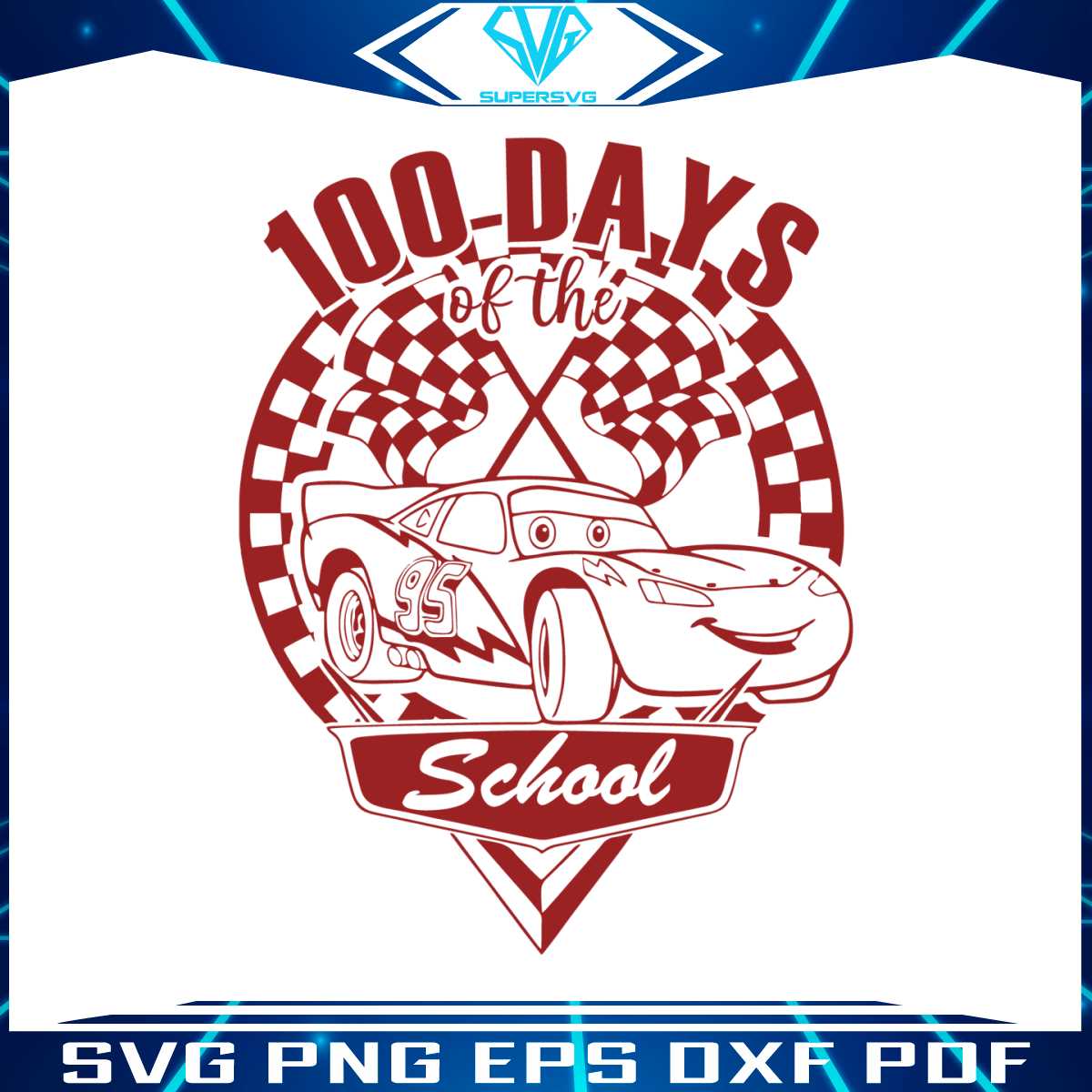 100-days-of-school-cars-lightning-mcqueen-svg