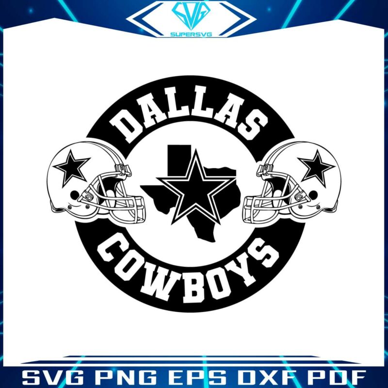 dallas-cowboys-helmet-texas-map-svg-digital-download