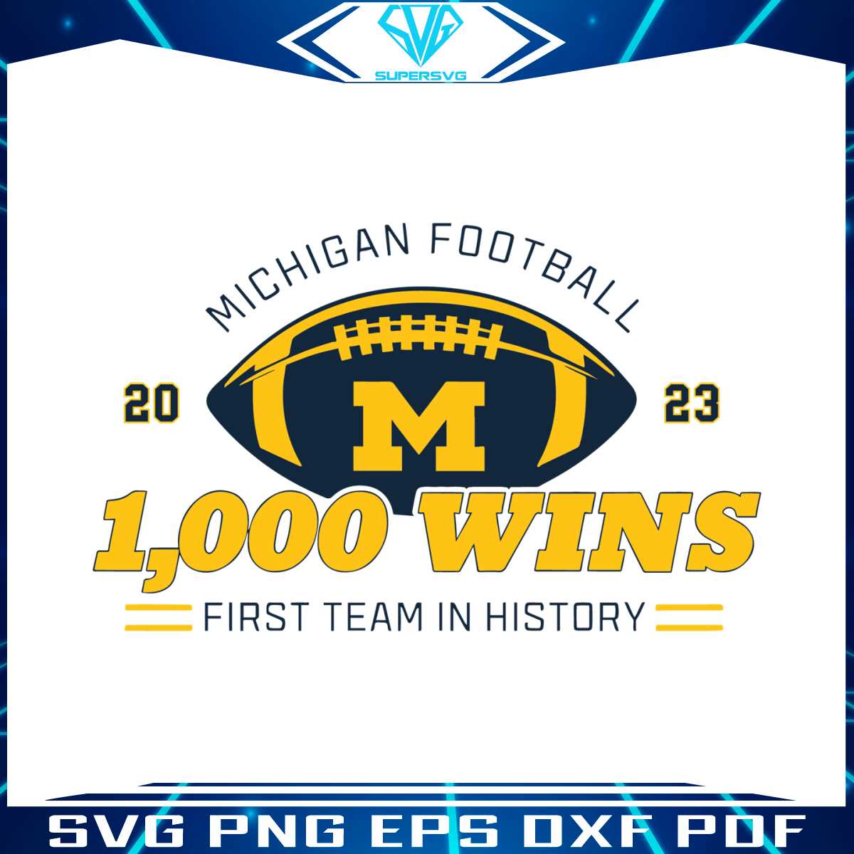 michigan-football-1000-wins-first-team-in-history-svg