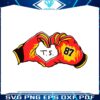travis-kelce-gloves-heart-taylor-swift-87-svg