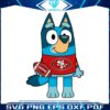 bluey-san-francisco-49ers-football-svg