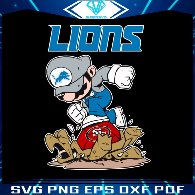 mario-lions-stomps-on-san-francisco-49ers-svg