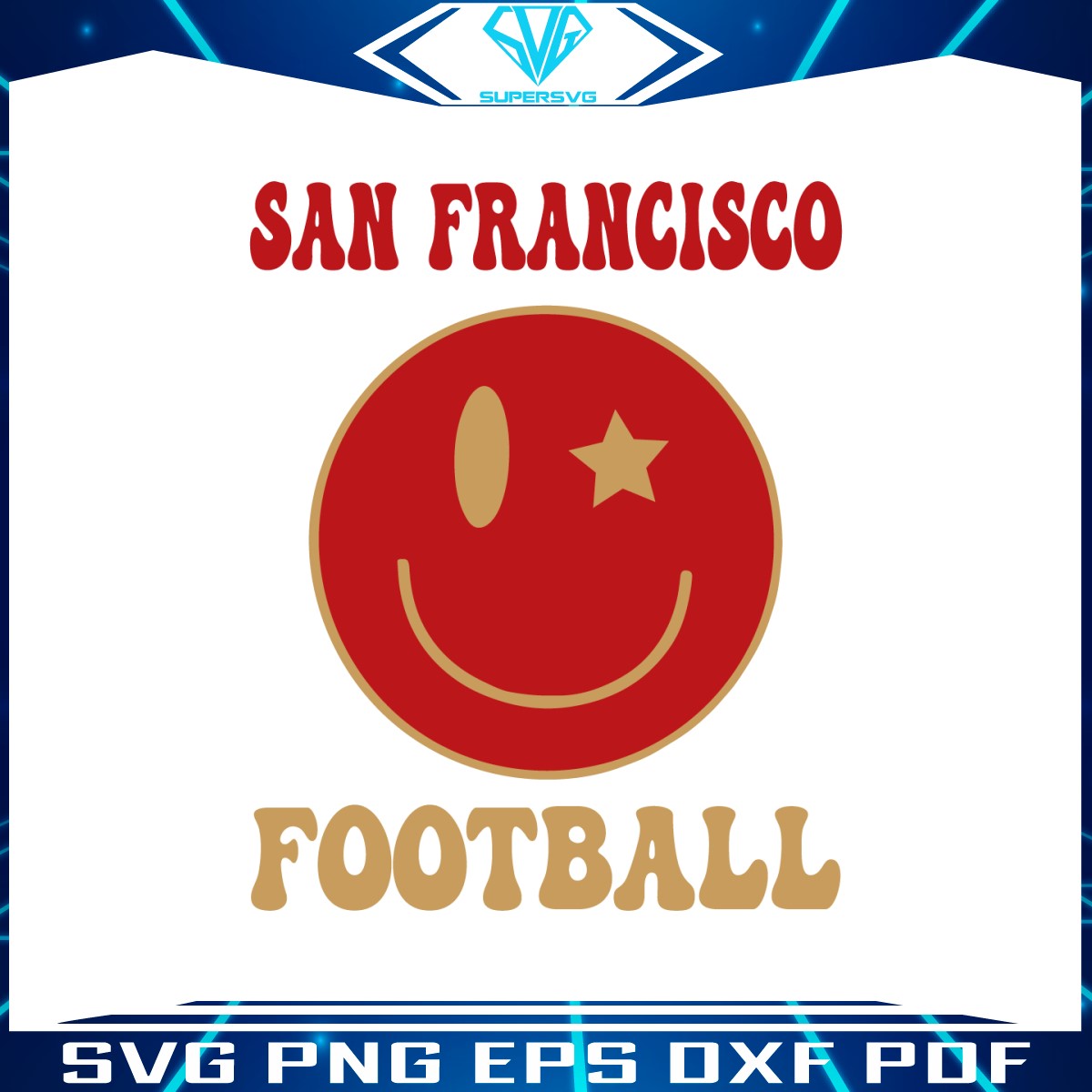 san-francisco-football-smile-face-svg