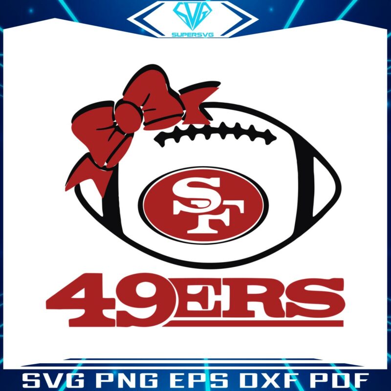 san-francisco-49ers-football-bow-tie-svg