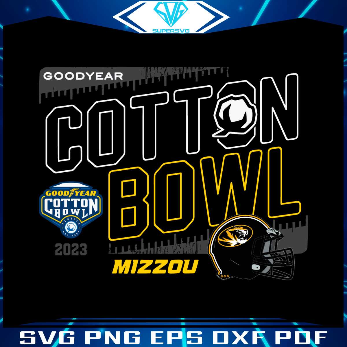 Goodyear Cotton Bowl 2023 Mizzou SVG
