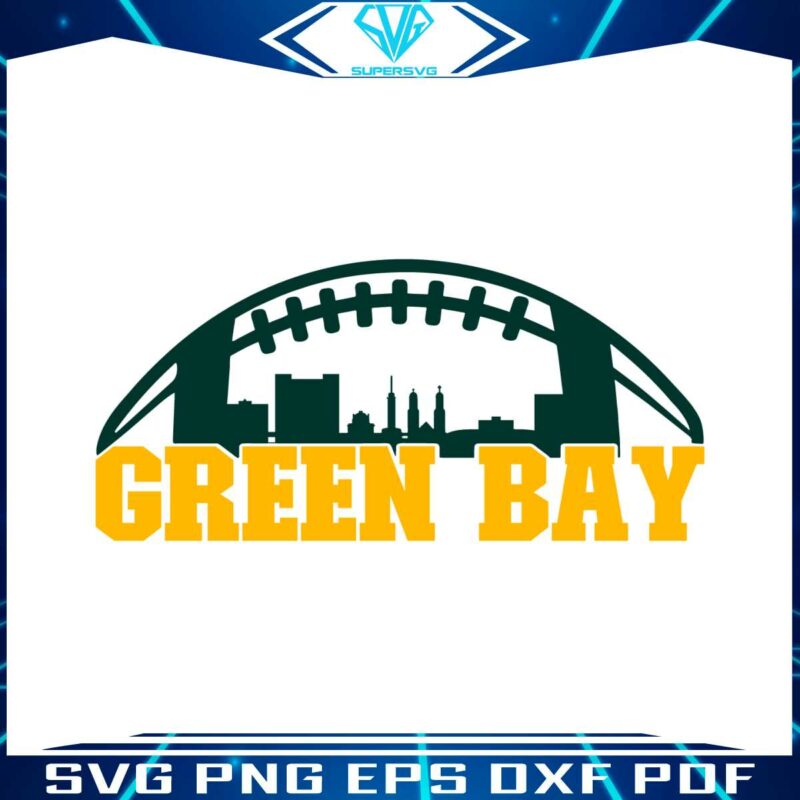 green-bay-football-skyline-svg-digital-download