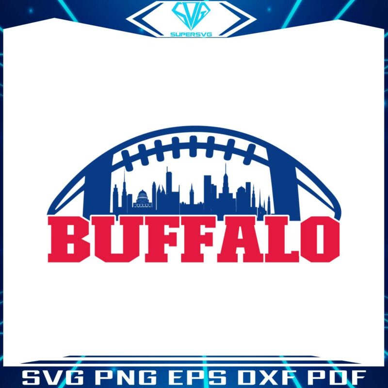 buffalo-football-skyline-svg-digital-download