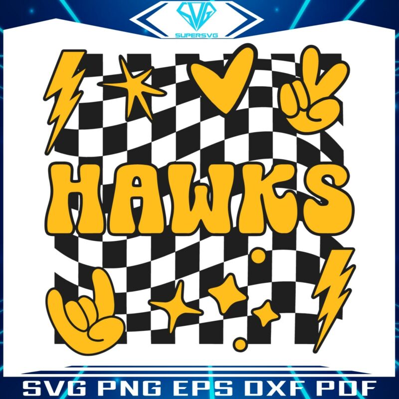 checkerboard-hawks-ncaa-team-svg