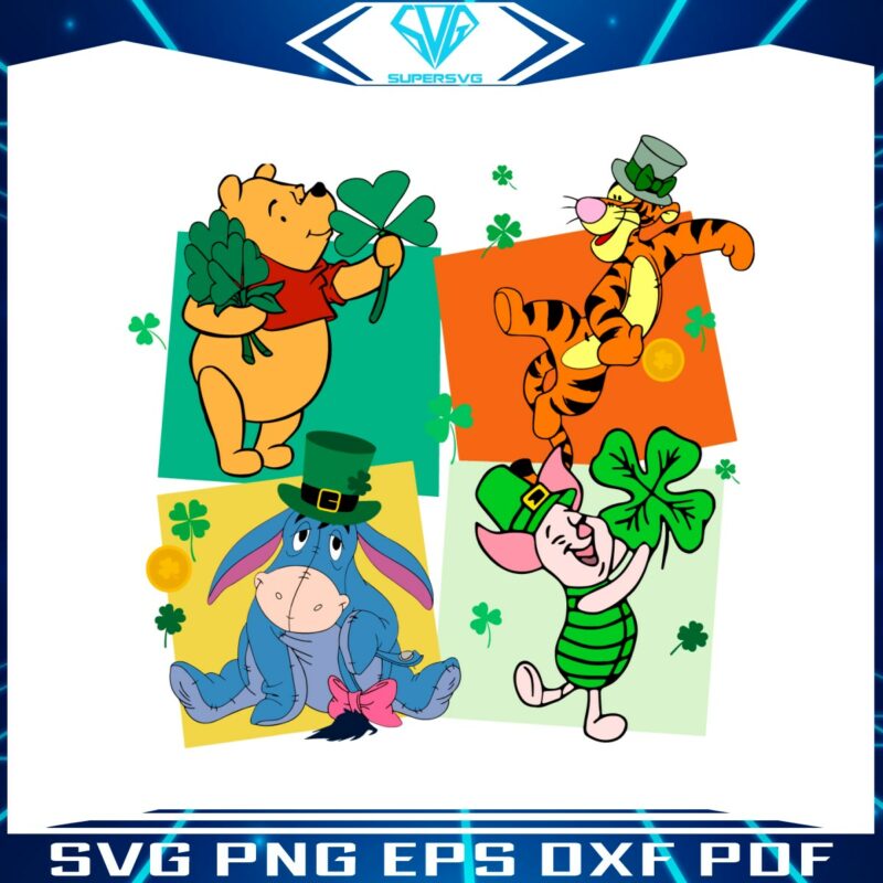 disney-pooh-characters-lucky-patricks-day-svg