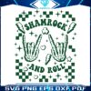 checkered-shamrock-and-roll-skeleton-hand-svg