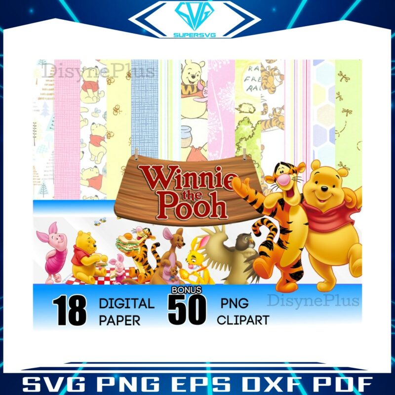 winnie-the-pooh-digital-paper-bundle-png