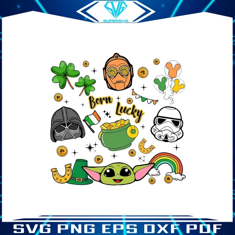 born-lucky-star-wars-happy-saint-patrick-day-png