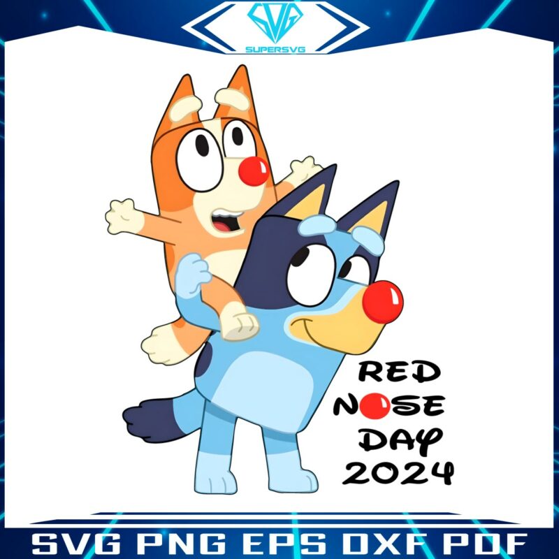 red-nose-day-2024-funny-cartoon-bluey-bingo-png