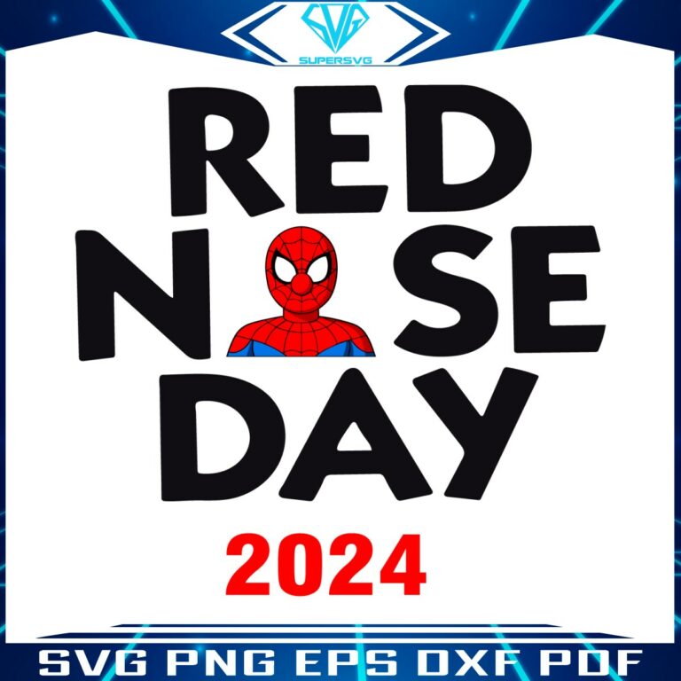 Spiderman Red Nose Day 2024 Fundraising Campaign SVG