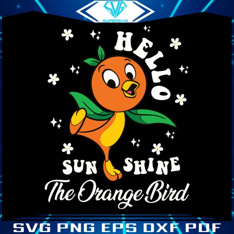 hello-sunshine-the-orange-bird-svg