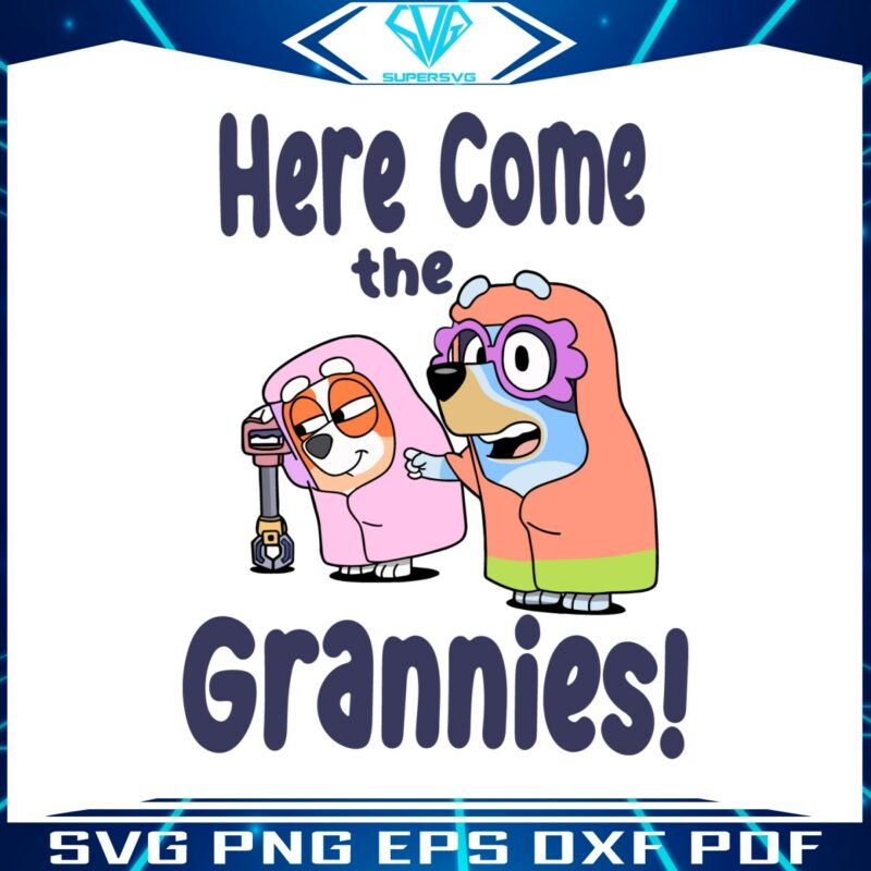 funny-here-come-the-grannies-bluey-character-svg