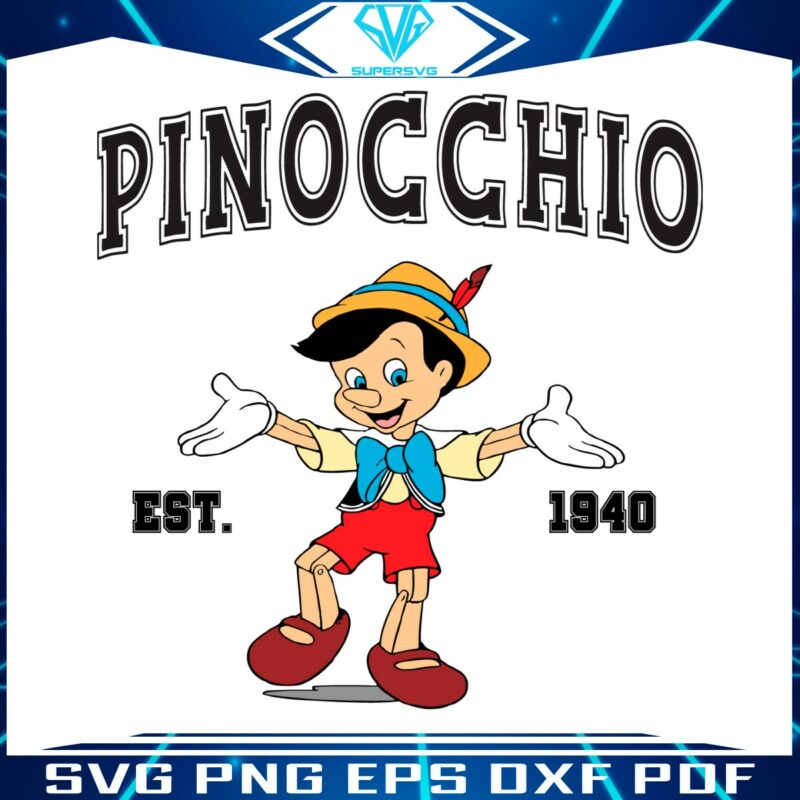 pinocchio-est-1940-disney-character-svg