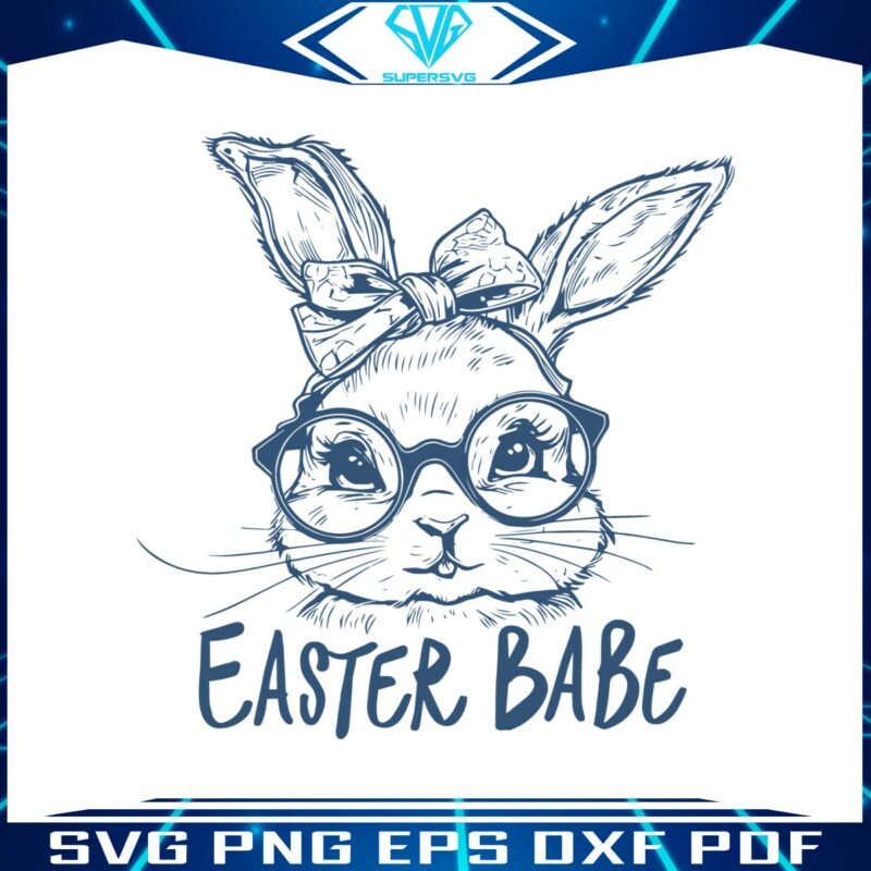 vintage-easter-babe-bunny-face-svg