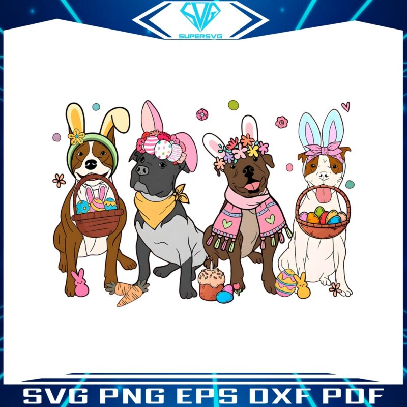 cute-pitbull-bunnies-easter-day-png