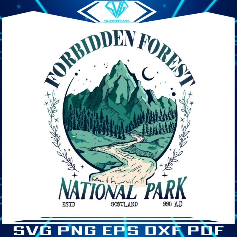 retro-forbidden-forest-national-park-svg