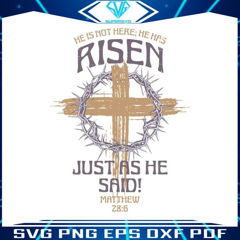 retro-he-is-not-here-he-is-risen-svg