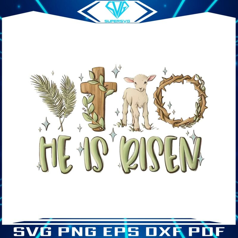 christian-he-is-risen-thorn-crown-png