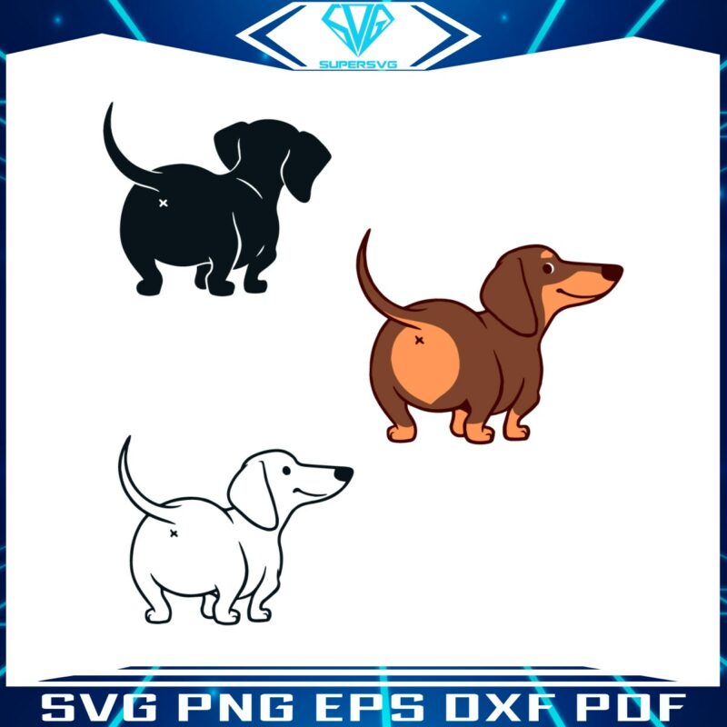 cute-dachshund-dog-cartoon-bundle-svg