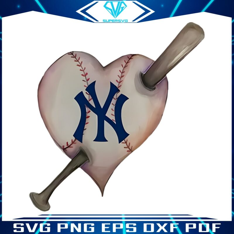 new-york-yankees-baseball-bat-heart-png