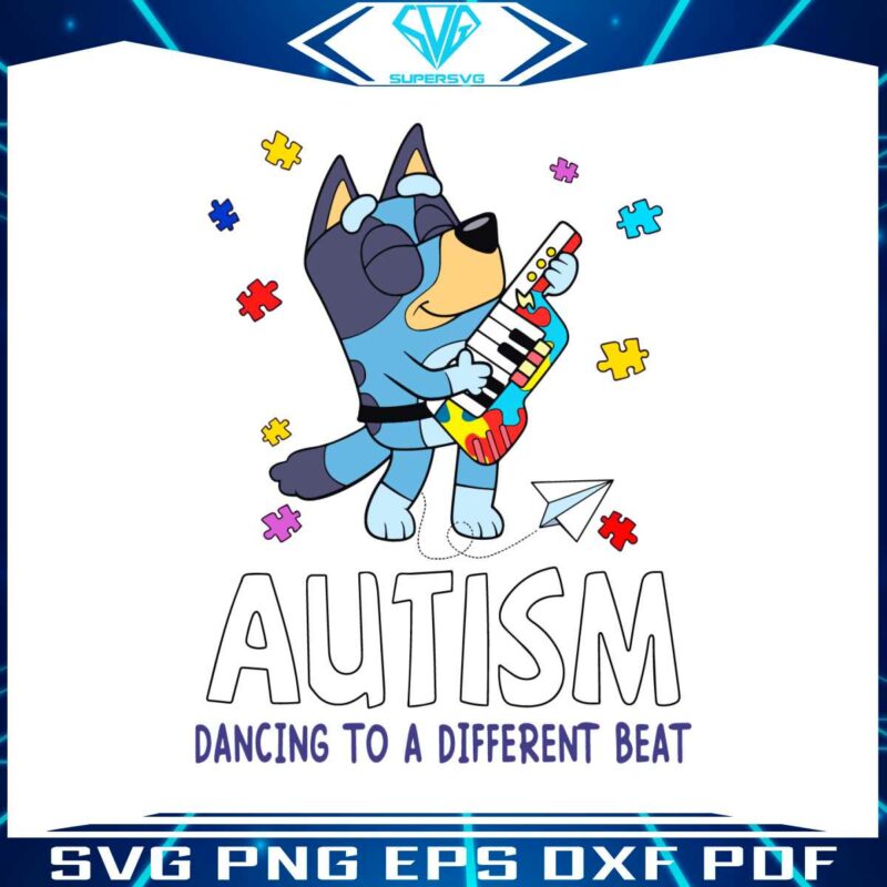 bluey-dancing-to-a-different-beat-puzzle-pieces-svg