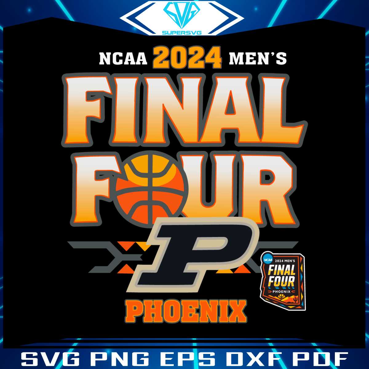 2024 Final Four Purdue Phoenix SVG