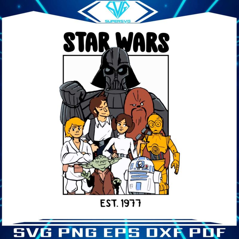 disney-star-wars-est-1977-cartoon-svg