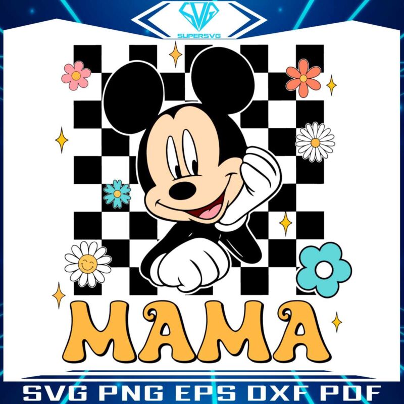 checkered-mama-mickey-mouse-mothers-day-svg