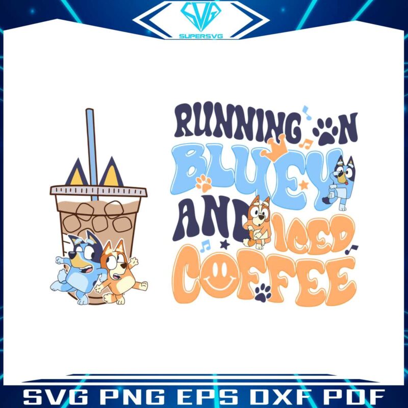 bluey-bingo-running-on-bluey-and-iced-coffee-svg