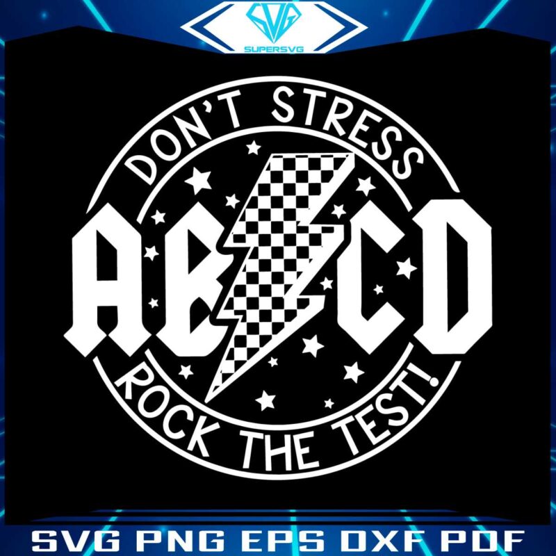 abcd-dont-stress-rock-the-test-lightning-bolt-svg