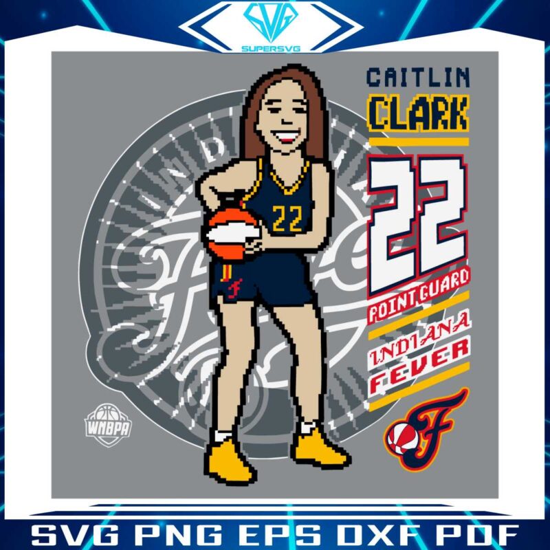 funny-caitlin-clark-22-point-guard-indiana-fever-svg