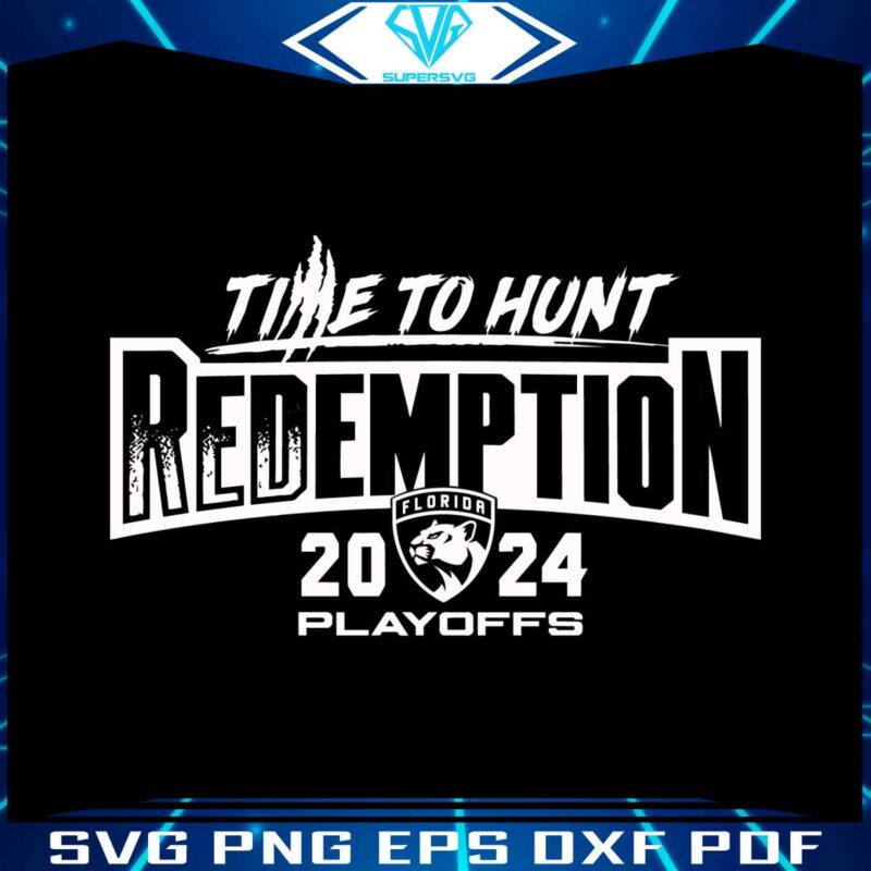 florida-panthers-time-to-hunt-redemption-2024-playoff-svg