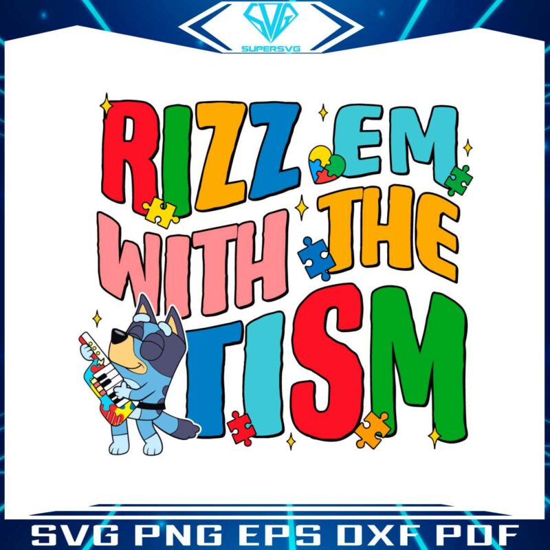 rizz-em-with-the-tism-funny-bluey-cartoon-svg