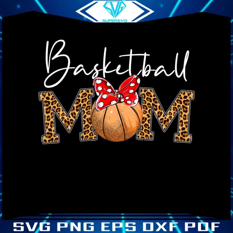 leopard-basketball-mom-bow-tie-png